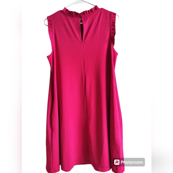 ๐ Apt.9 women's midi dress cap sleeve berry color ruffle size M - Picture 7 of 14